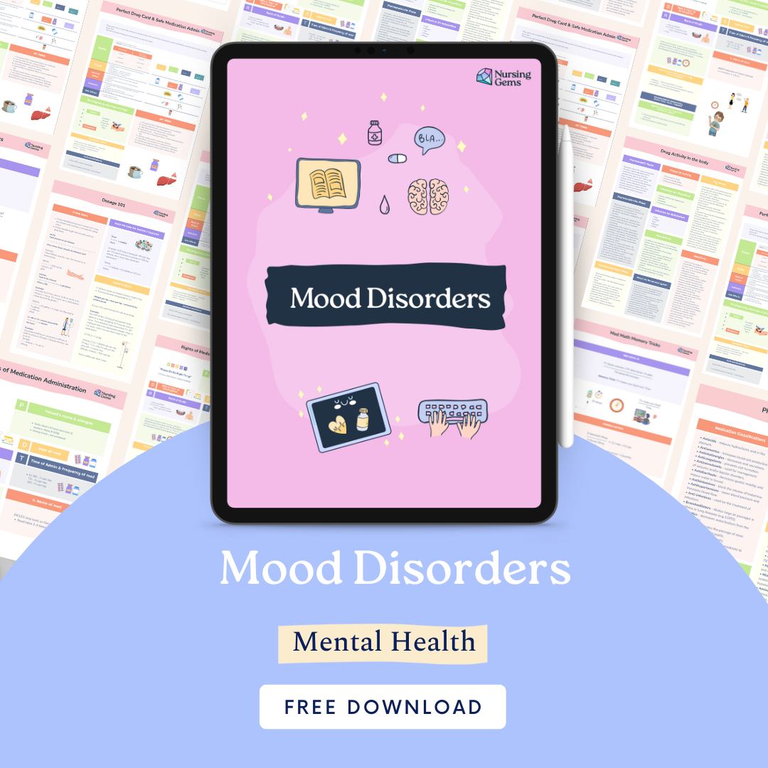 Mood Disorders - Cheat Sheet