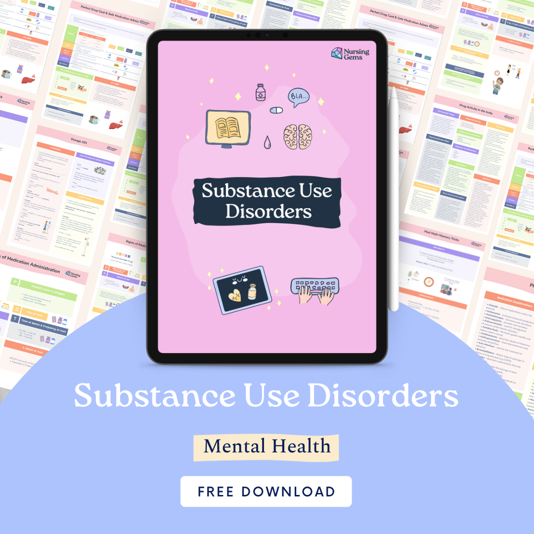 Substance Use Disorders - Cheat Sheet