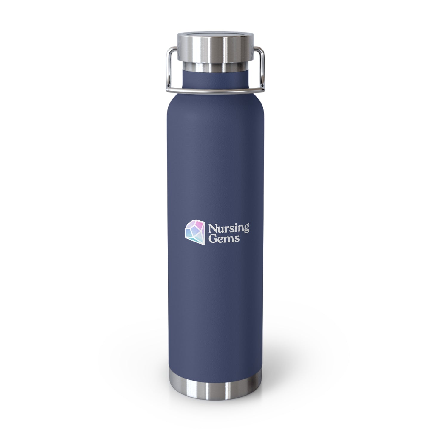 Nursing Gems Insulated Water Bottle - 22oz Copper Vacuum Flask