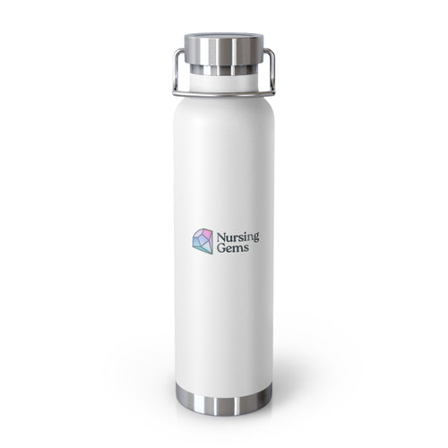 Nursing Gems Insulated Water Bottle - 22oz Copper Vacuum Flask