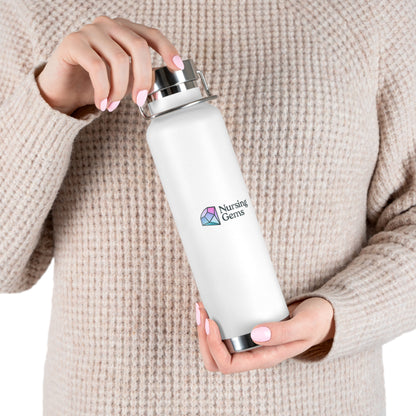 Nursing Gems Insulated Water Bottle - 22oz Copper Vacuum Flask